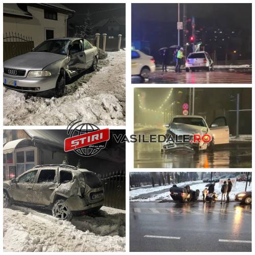 FOTO – Mai multe accidente s-au produs în Ajunul Crăciunului în Maramureș