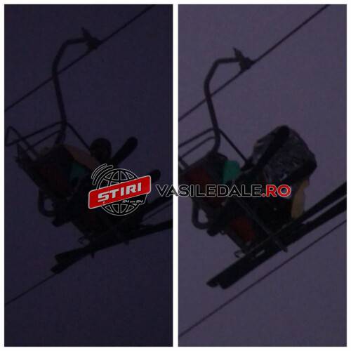 EXCLUSIV FOTO – PLANUL ROȘU: O pană de curent a blocat telescaunul de la pârtia Prislop. 90 de minute turiștii au îndurat gerul. O fetiță de 8 ani a primit îngrijiri medicale