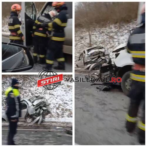 Video- ACCIDENT: Trei răniți în pasul Mesteacăn dupa un impact între un autoturism și un microbuz (actualizare)