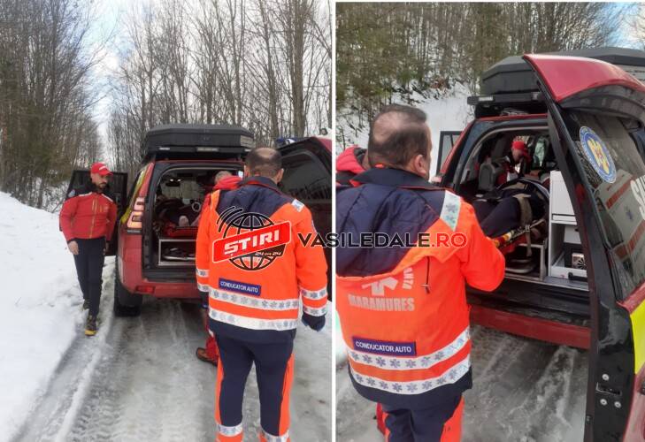 VIDEO: Bătrân bolnav, transportat în siguranţă de salvamontişti din zona Bistra