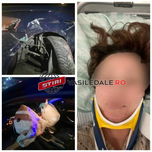 EXCLUSIV VIDEO: Şoferiţă rănită la Vişeu în noaptea de revelion. Şoferul fugar a fost prins de poliţişti