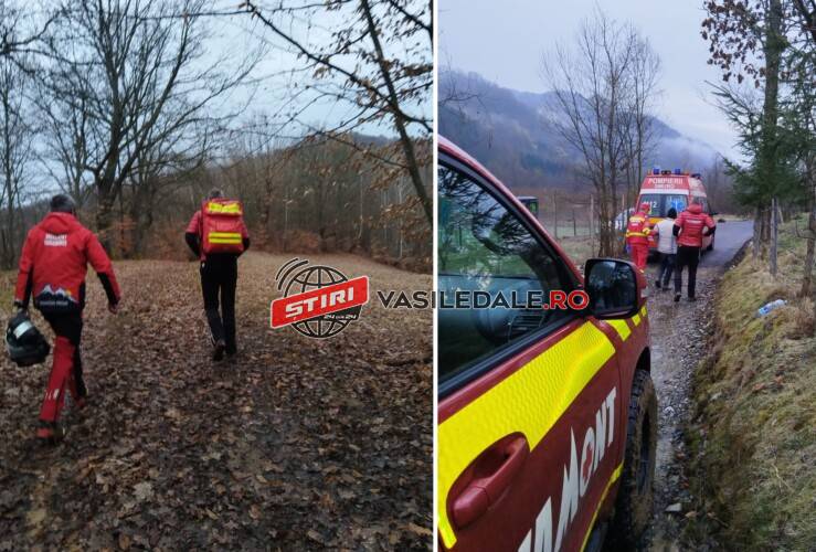 VIŞEU DE JOS: Acţiune a SPJ Salvamont pentru coborârea unui bătrân bolnav dintr-o zonă greu accesibilă – actualizare