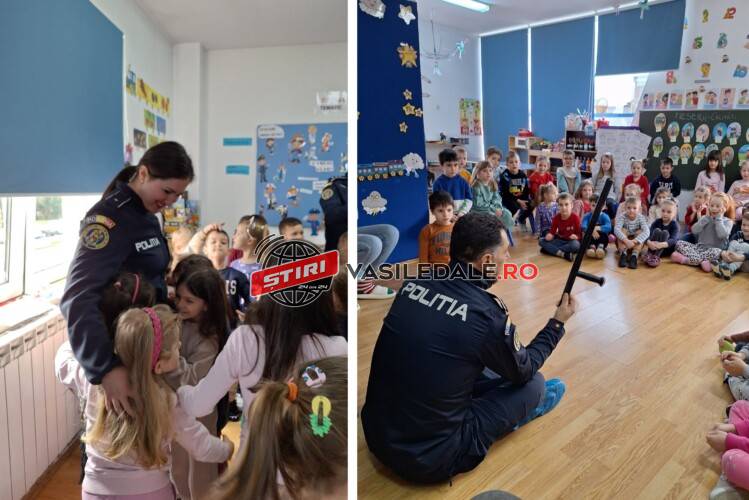 Polițiștii, în vizită la Grădinița cu program prelungit ”Otilia Cazimir” din Baia Mare