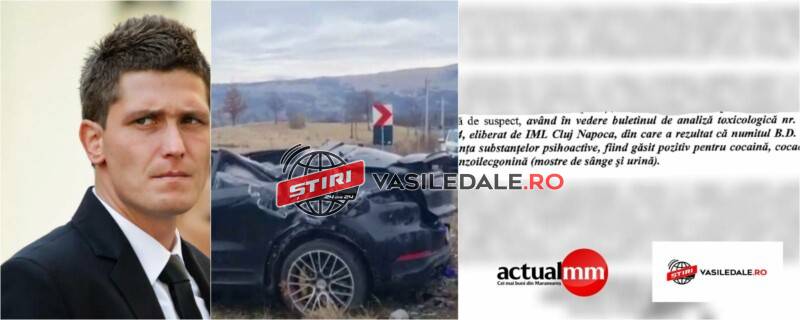 EXCLUSIV ACTUALMM ȘI VASILE DALE| BOMBĂ: Dan Bindiu, fiul fostului primar din Cavnic nu era doar beat, ci DROGAT cu patru substanțe interzise când a produs accidentul în care a murit tânăra Alexandra! Noi vă arătăm ceea ce se voia a fi ținut secret