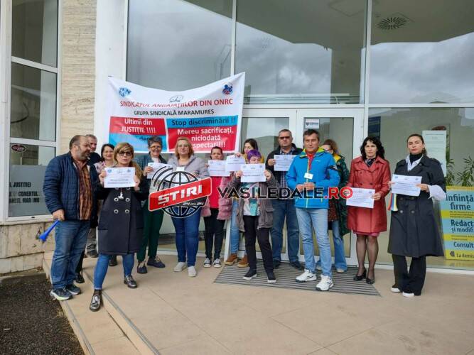FOTO – Protest al angajaților de la Registrul Comerțului din Maramureș