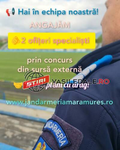 Jandarmeria Maramureș face angajări din sursă externă