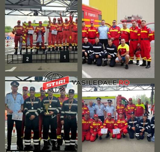 Echipajul de paramedici al ISU Maramureș a câștigat etapa regională a Concursului Național de Descarcerare și Acordare a Primului Ajutor Calificat