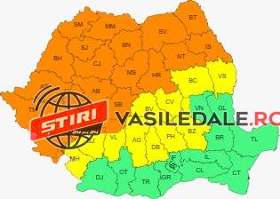 AVERTIZARE METEOROLOGICĂ:COD PORTOCALIU de instabilitate atmosferică accentuată
