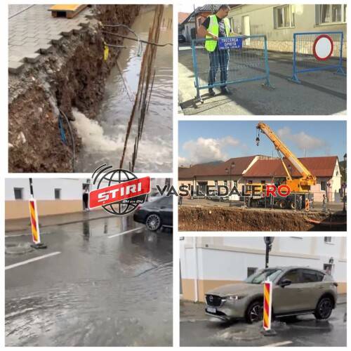 EXCLUSIV VIDEO: O stradă din Baia Mare se surpă. Traficul rutier a fost închis