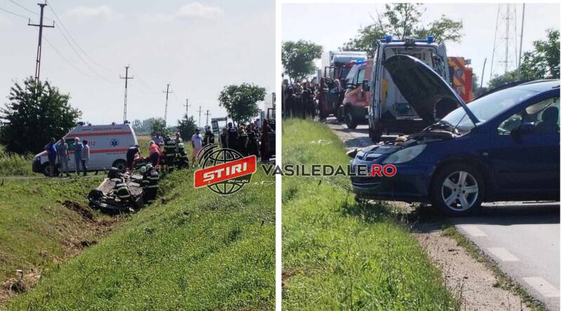 EXCLUSIV FOTO: O persoană rănită grav după ce două maşini s-au ciocnit – actualizare