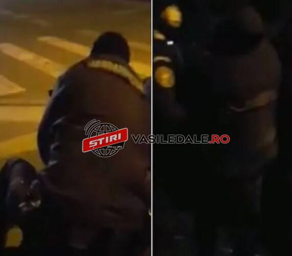 EXCLUSIV: Bărbat agresiv încătușat de jandarmi pe peronul Gării CF din Baia Mare