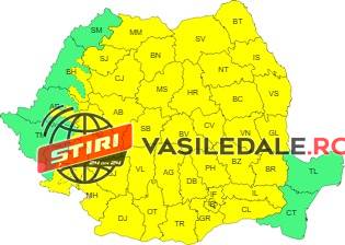 ATENȚIONARE METEOROLOGICĂ COD GALBEN de instabilitate atmosferică temporar accentuată