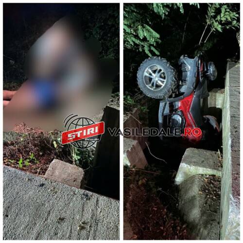 EXCLUSIV: Un tânăr s-a izbit violent cu ATV-ul de un podeț din beton în Bontăieni. Este în comă (FOTO/ACTUALIZARE)