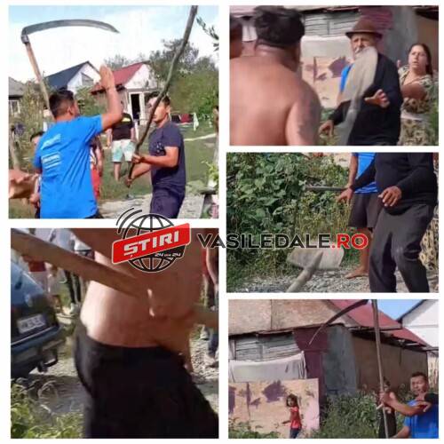 EXCLUSIV VIDEO: RĂSCOALĂ cu coase, lopeți și bâte în Ponorâta. Poliția a intervenit în forță