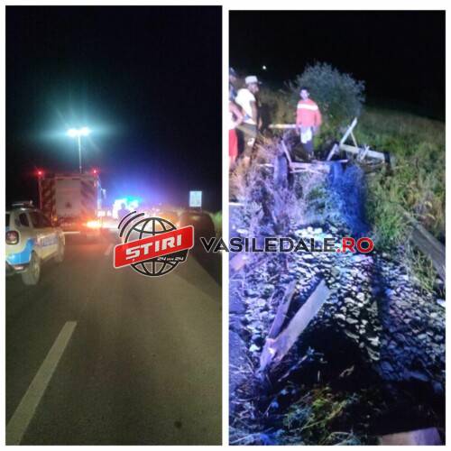 VIDEO: Căruţă spulberată de o maşină la Târgu Lăpuş. Căruţaşul şi un minor răniţi