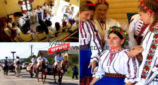 NUNTĂ ÎN MARAMUREŞ: Roxana şi Vasile şi-au unit destinele în straie autentice. Au participat 12 fotografi români şi din străinătate