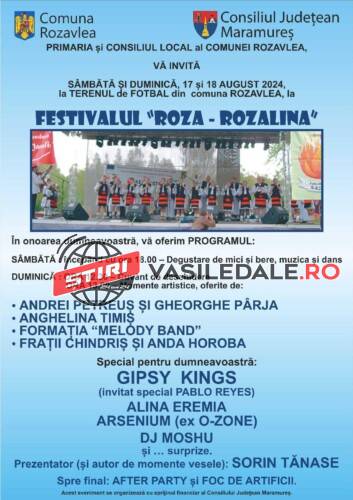 O nouă ediție a Festivalului ”Roza Rozalina”, Rozavlea, 17-18 august