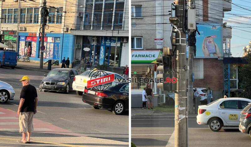 FOTO: Accident rutier în Baia Mare. O maşină a ajuns în peretele unei farmacii – actualizare