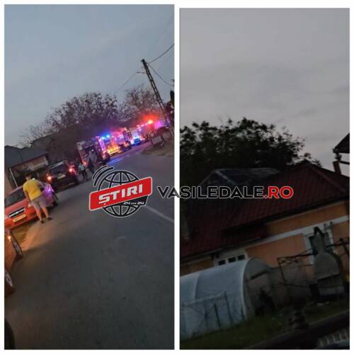 EXCLUSIV VIDEO: Incendiu la Dăneștii Chioarului stins de pompierii civili de la Mireșu Mare