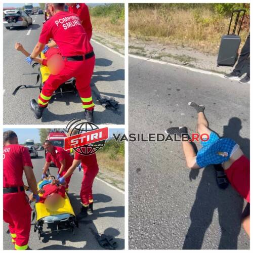 EXCLUSIV VIDEO: Un bărbat a căzut ”secerat” pe șoseaua de centură. Căra după el două trolere