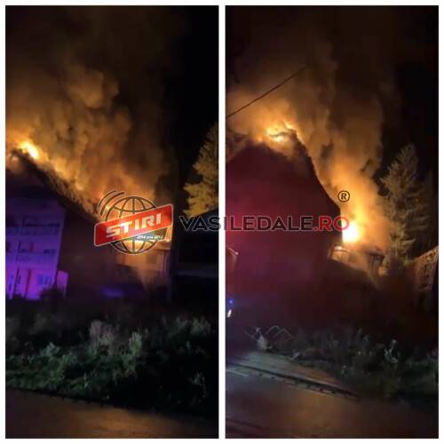 EXCLUSIV VIDEO: Incendiu violent la Borșa. Intervin pompierii cu 5 autospeciale – ACTUALIZARE
