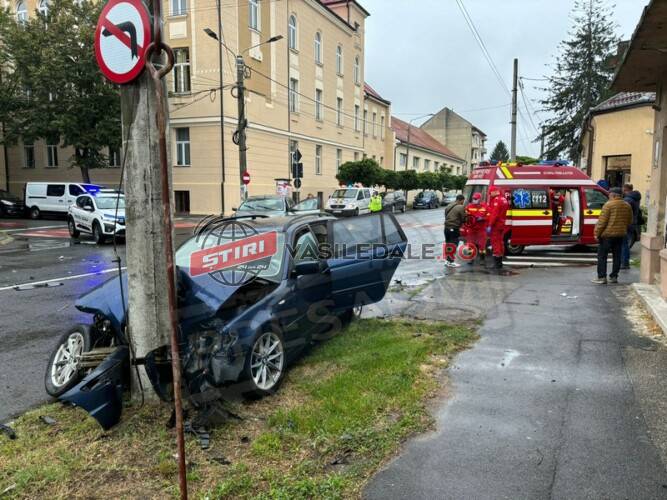 O șoferiță din Maramureș a făcut accident în Satu Mare