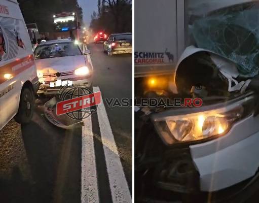 FOTO/VIDEO: Accident în lanț în zona Două Veverițe după ce un camion al Armatei s-a defectat (ACTUALIZARE)