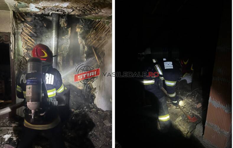Incendiu la o casă din Săliștea de Sus – FOTO