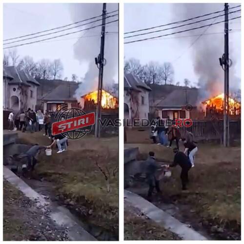 VIDEO: Sătenii din Rona de Jos au făcut un șir lung de zeci de metri pentru a lua apa cu gălețile dintr-un pârâu