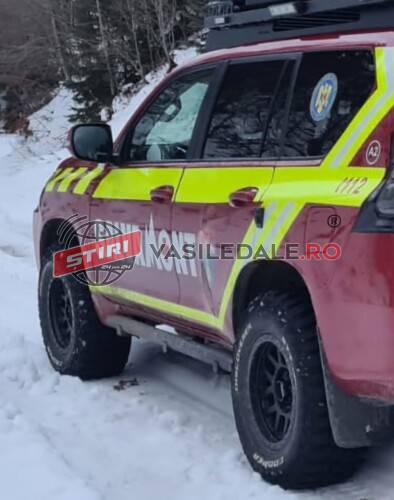 Salvamontiștii au intervenit pentru coborârea unei persoane bolnave dintr-o zonă greu accesibilă a localității Vișeu de Sus
