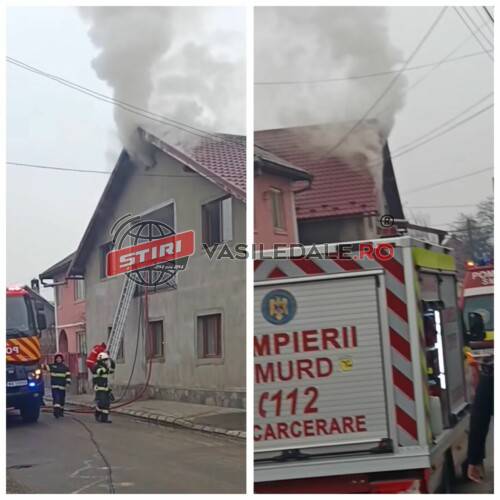 FOTO: Incendiu la o casă de locuit din Sighetu Marmației