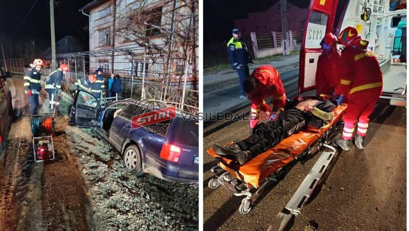 FOTO: Accident rutier la Sălsig, șoferul încarcerat. Era beat criță și abia își recuperase permisul (actualizare)