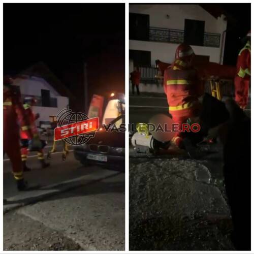 EXCLUSIV VIDEO: Pieton din Ruscova, accidentat grav în Satulung. A traversat neregulamentar