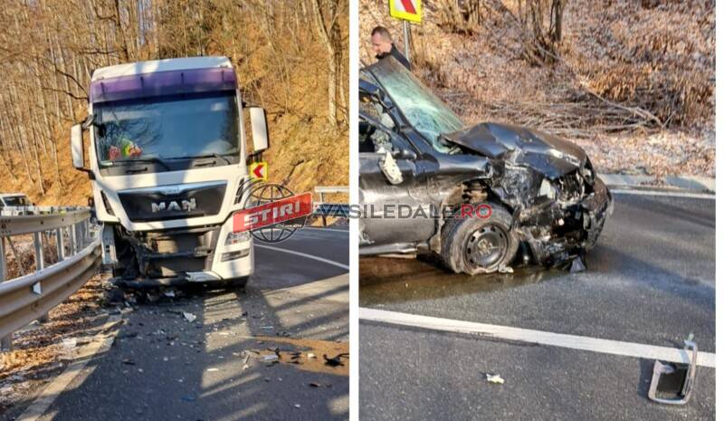 FOTO: Impact între un camion și un autoturism în Pasul Gutâi – actualizare