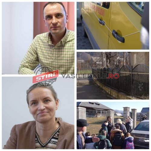 VIDEO: Microbuz sechestrat la Șieu, copii vin cum pot la școală. Fosta primăriță, angajată tot în Primărie, se oferă să rezolve problema