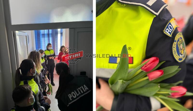 SECȚIA 7 SUCIU DE SUS: Lalele și gânduri bune, oferite de polițiste femeilor care se luptă cu probleme de sănătate