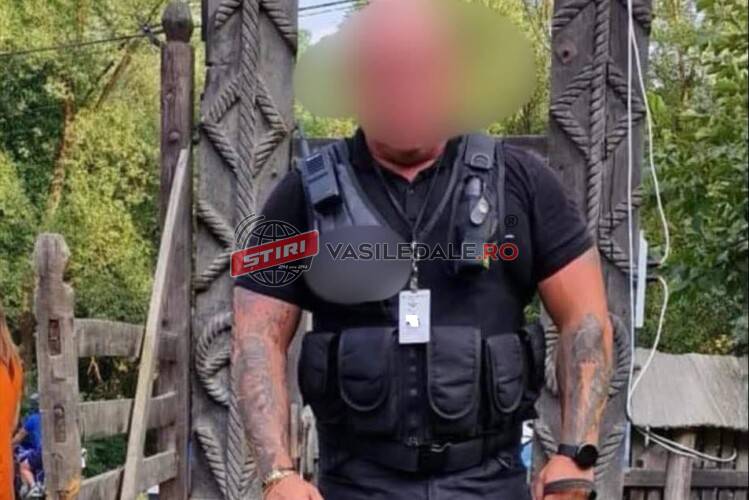 Un agent de securitate, beat criță la volan, a intrat cu mașina într-un stâlp. Mașina a luat foc, agentul reținut