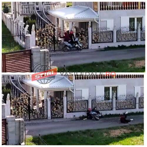 PETROVA: Doi adolescenți răniți după ce au intrat cu scuterul într-un gard! Șoferul (15 ani) nu avea permis. AVEM imaginile LIVE ale impactului