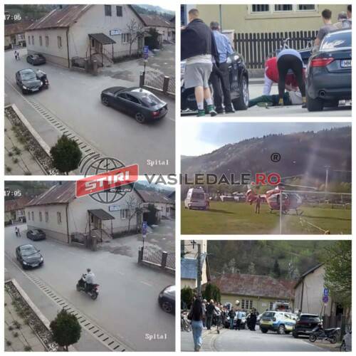 EXCLUSIV VIDEO: AVEM MOMENTUL IMPACTULUI – Un scuterist a depășit neregulamentar și a intrat direct într-o mașină