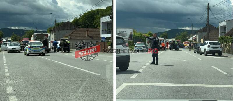 FOTO: Accident pe DN 1C. Circulație rutieră deviată – ACTUALIZARE