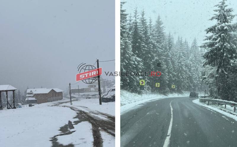 FOTO / VIDEO: Iarnă în mijloc de luna mai. Ninge la Borșa în pasul Prislop