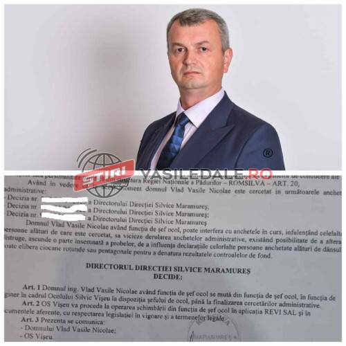EXCLUSIV: CAD PRIMELE CAPETE – Șeful Ocolului Silvic Vișeu a fost mutat din funcție și pus la dispoziția noului șef de ocol! Pe numele lui sunt 3 anchete administrative