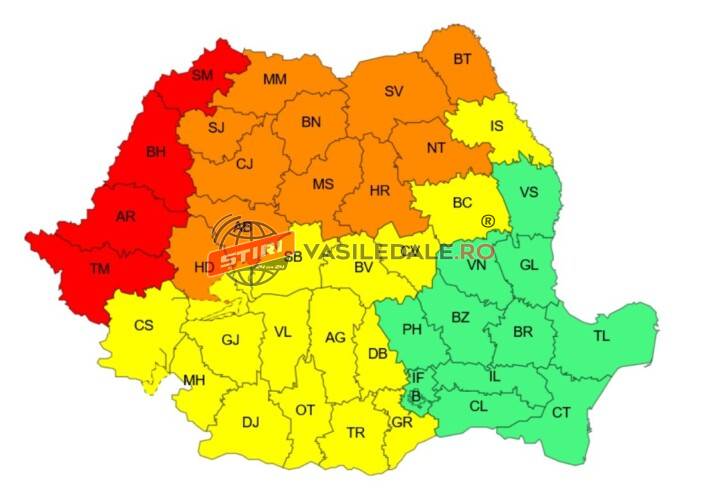 COD ROȘU de vijelii puternice până la ora 20.00