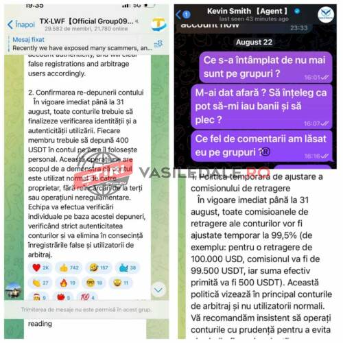 Agentul KEVIN lovește din nou! ȚEAPA CONTINUĂ: Mai băgați 400 USD dacă mai vreți să aveți cont. ”Retragerile” comisionate cu 99,5%