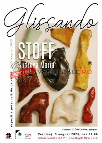 Invitație la vernisajul expoziției de ceramică „Glissando”