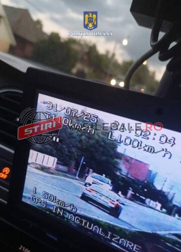 ȘOFERIȚĂ APRIGĂ – Tânără de 21 de ani, surprinsă de polițiști circulând cu 110 km/h în localitate
