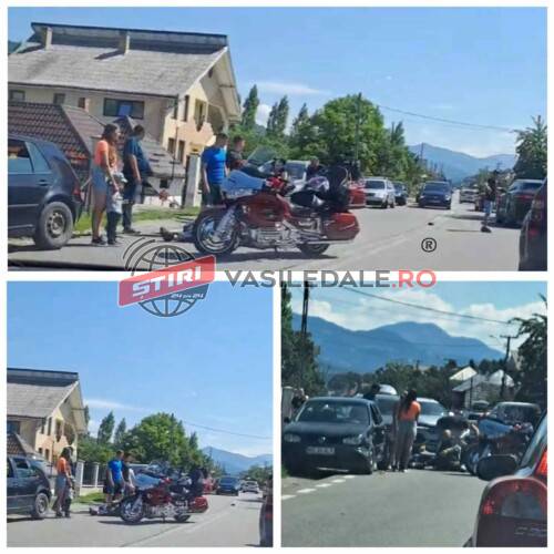 EXCLUSIV: ACCIDENT MOISEI, CULPĂ COMUNĂ – Doi motocicliști italieni răniți pe DN18. Cauzele: o depășire neregulamentară și un viraj la stânga neregulamentar