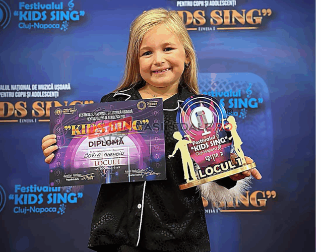 INSIEME MUSIC SCHOOL: Sofia Ghenoiu, un loc I de excepție la Festivalul Național „KIDS de la Cluj