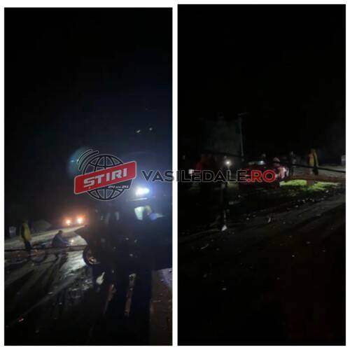 EXCLUSIV VIDEO: Impact între două mașini la Bârsana. Șoferii răniți, un stâlp rupt. Unul era băut (actualizare)