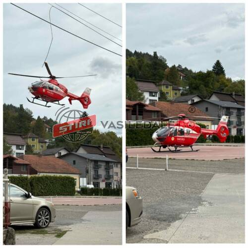 MEDICI SALVATORI: În ultima clipă au reușit salvarea vieții unui pacient. Transportat cu elicopterul SMURD la Spitalul Județean Baia Mare (foto/video)